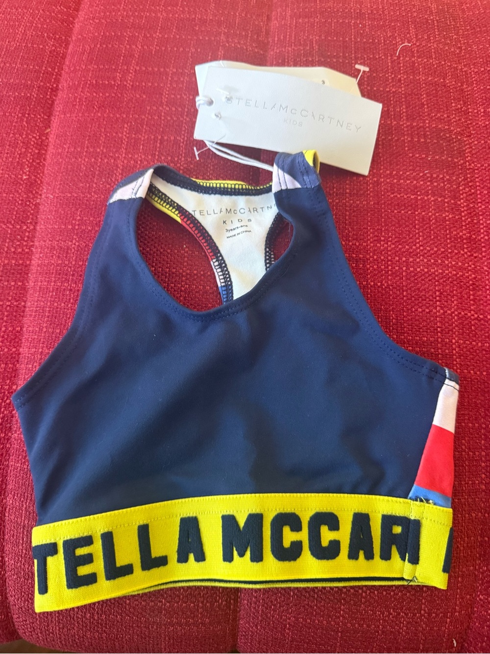 Stella McCartney Red Sport Crop Top